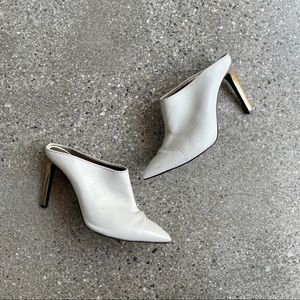 Lanvin White Mules